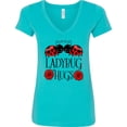 thumbnail image 3 of Inktastic Ladybug Hugs Cute Pair of Ladybugs Women's V-Neck T-Shirt, 3 of 5