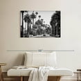 thumbnail image 2 of Elephant Stock Black California La Palm Alley Wall Art - Horizontal Canvas Wall Art - Living Room Wall Decor - City Canvas - Black And White Decor By Philippe Hugonnard - 36" x 24", 2 of 8