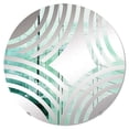 thumbnail image 2 of Designart "Mint Matrix of Power Lines I" Power Lines Baptist Fan Round Wall Mirror - Architecture Oval Printed Decorative Mirror - Multiple Color Options, 2 of 5
