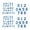 Blue, variant on Embroidered Iron On Letter Number Set of 72 Reusable Fabric Patches for Garment Accessories