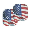 thumbnail image 4 of Binienty American Flag Windshield Sun Shade Soft Easy Installation Sunshade for Car Windshield Heat and UV Rays Protection Removable Accessories Universal for Sedan Van SUV 2 Pcs, 4 of 5