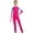 Hot Pink, variant on One Piece Swimsuit for Girls Swim Jumpsuit Long Sleeve Swimwear Full Body Sport Surfing Beachwear Bathing Suit Rash Guard Navy Blue L