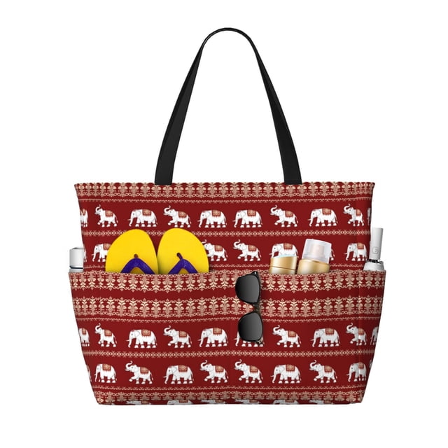 Easygdp Elephant Bolsa de Viaje de Playa de Gran Capacidad, Bolsa Tote Perfecta para la Playa, Escapadas de Fin de Semana y Viajes