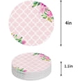 thumbnail image 1 of FMSHPON Moroccan Style Pink Spring Flowers Set of 8 Round Coaster for Drinks, Absorbent Ceramic Stone Coasters Cup Mat with Cork Base for Home Kitchen Room Coffee Table Bar Decor, 1 of 6