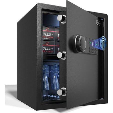 XDeer CS42 Biometric Gun Safe Lock Box 1.69 Cubic Feet Quick-Access Security Safe for Home/Office