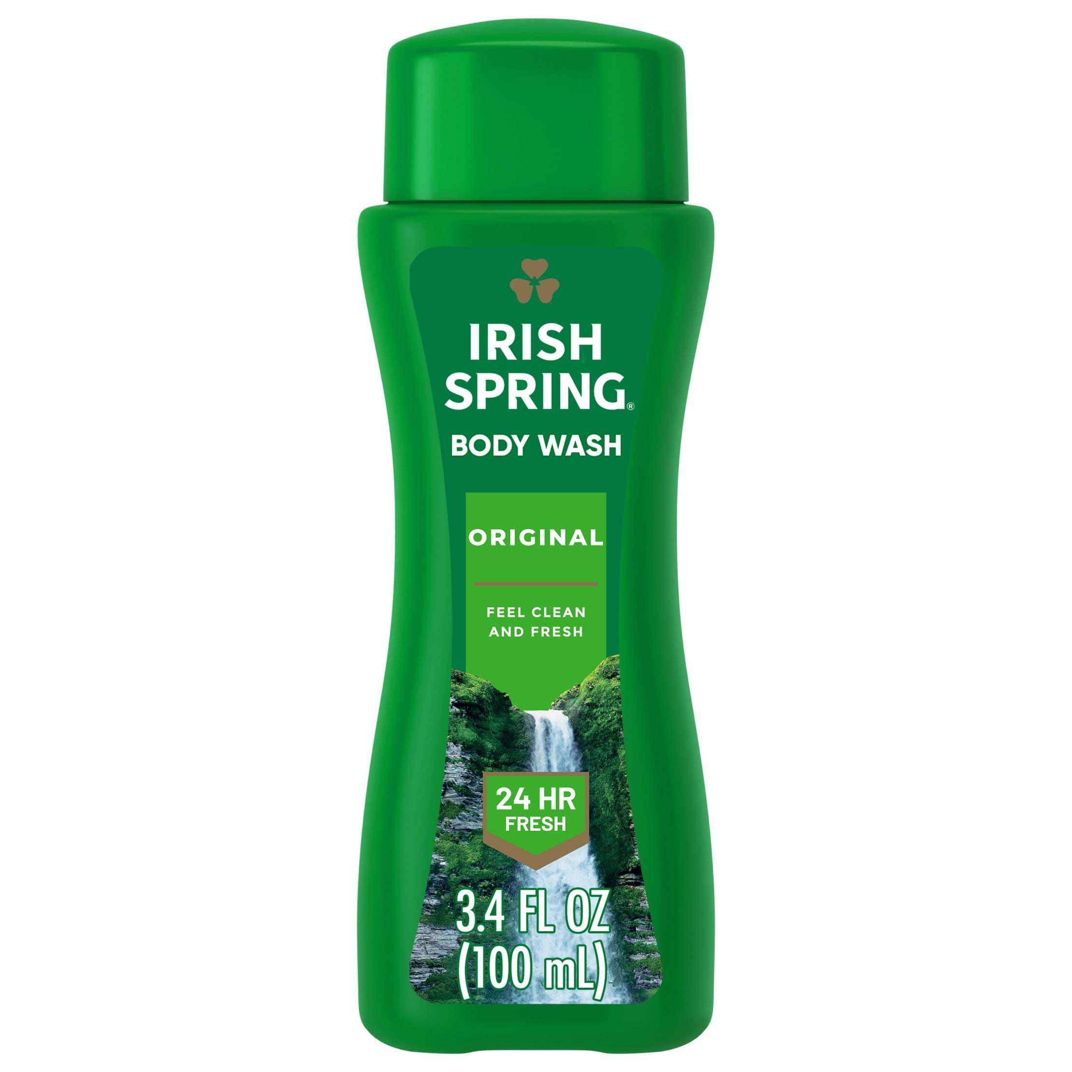 (3 pack) Irish Spring Original Moisturizing Body Wash for Men, 24-Hour Fresh, Face and Body Wash, Men’s Body Wash, Paraben Free, Cool Fresh Scent, 3.4 fl oz Bottle