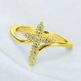 thumbnail image 3 of K-KED Women 925 Silver Plated Ring Charm Cross Cubic Zircon Wedding Gift Sz 5-12-6-Silver, 3 of 6