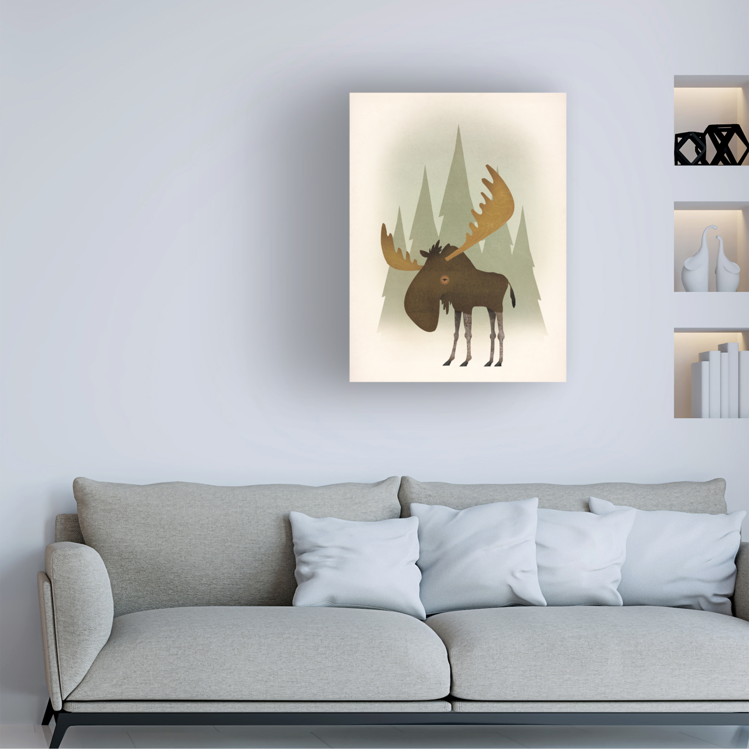 Trademark Fine Art 'Forest Moose' Canvas Art by Ryan Fowler