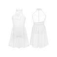 thumbnail image 6 of YEAHDOR Kids Girls Lyrical Contemporary Dance Leotard Dress Chiffon Ruched Modern Dance Costume, 6 of 6