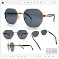 thumbnail image 2 of Luxury Gangster Octagonal Retro Refined Gentlemans Metal Rim Sunglasses Gold - Black, 2 of 8