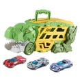 thumbnail image 1 of Camión de transporte de dinosaurios Strade Fareast Limited con figura de dinosaurio y 3 coches, 1 of 8