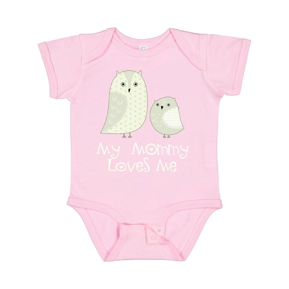 Inktastic My Mommy Loves Me Owl Boys or Girls Baby Bodysuit