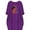 Purple, variant on Black Woman Beautiful Magic African Dress For Women Long Sleeve Loose Pocket Oversize Tunic Dress