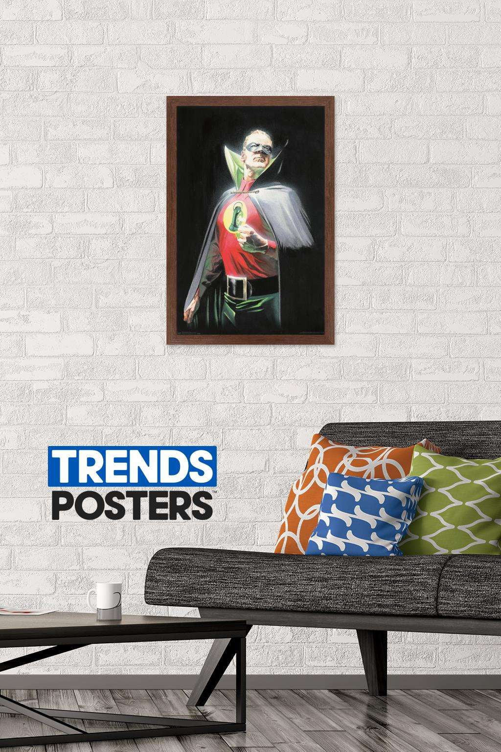 DC Comics - The Green Lantern - Portrait Wall Poster, 14.725" x 22.375", Framed