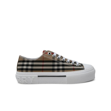 

Burberry Man Beige Cotton Jack Sneakers