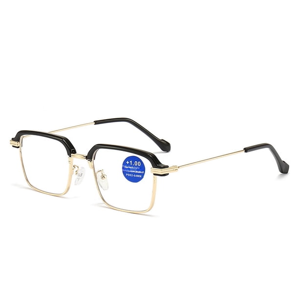 Gafas de lectura sensibles a la luz que cambian de color, gafas de lectura anti-luz azul para hombres de alta definición, gafas de lectura clásicas de moda de metal