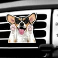 thumbnail image 1 of WIRESTER Car Air Freshener Fragrance Vent Clip Interior Decoration for Cars with Lemon Scented Pad - Black Tan Pembroke Welsh Corgi Dog, 1 of 7
