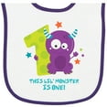 thumbnail image 2 of Inktastic Monster 1st Birthday Baby Terry Cloth Bib, 2 of 3