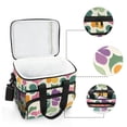 thumbnail image 6 of FORMRS Insulated Cooler Bag 24 Cans Capacity Soft Leakproof Lunch Box with Side Pockets, Purple Clover Pattern, 6 of 7