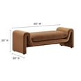 thumbnail image 6 of Modway Waverly Performance Velvet Bench in Brown, 6 of 8