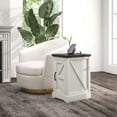 thumbnail image 2 of HOMCOM End Table with Charging Station and USB Ports, Distressed White, 2 of 8
