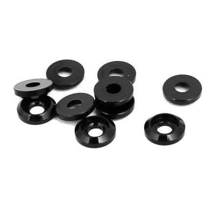 - M3 Aluminum Alloy Fender Bumper Engine Dress Up Washer Black 10pcs
