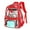 Red, variant on Large Clear Backpack Heavy Duty Triple Compartments Waterproof PVC Transparent Backpacks See Through Clear Bookbags for Teen Women Men for Stadium Events College Work Festival, Red