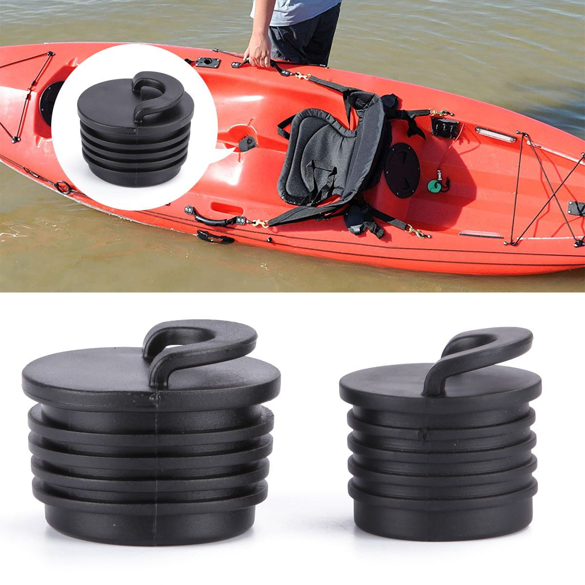 Gustave 4PCS Kayak Scupper Plug Kit Silicone Scupper Plugs Drain Holes