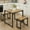 Brown, variant on Aiho 45.5" Dining Table Set for 4, Kitchen Table with 2 Benches, Wood Dining Room Dinette Sets with Metal Frame for Breakfast Nook and Small Space - Gray