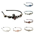 thumbnail image 4 of XASZHN Handmade Crystal Rhinestone Headband for Women Delicate Bridal Hair Clip with Floral Design Grey_002 One Size, 4 of 4