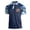 Blue, variant on Men's Camouflage Raglan Short Sleeve Polo, 2026 Flag Print Athletic Performance Casual Top Coffee XL