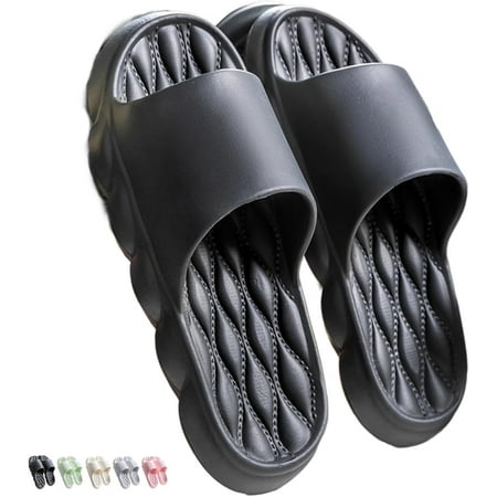 Shower Slippers for Women Men Indoor Cloud Slides Sandals Bathroom Shower Slippers Comfort Lightweight Soft Open Toe Slippers Summer Outdoor Shoes Beach Sandals Shoes Non Slip Cool Slippers