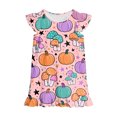 thumbnail image 7 of NIEWTR Halloween for Girls Flutter Sleeve Nightgown Summer Casual Cartoon Print Dress, 7 of 7