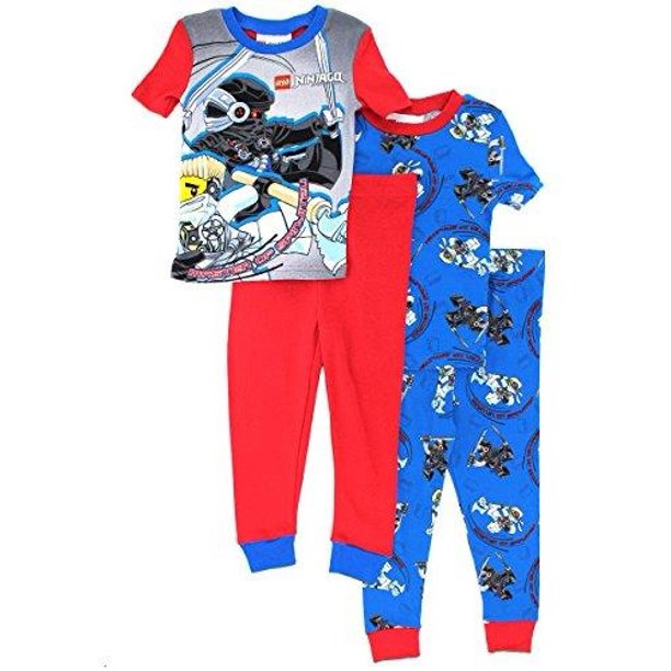 Lego Ninjago Lego Ninjago Boys 4 Pc Cotton Pajamas Red Blue Size 6 Walmart Com Walmart Com