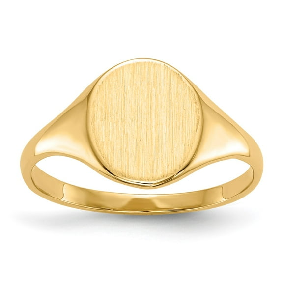 10k 10.0x8.5mm Open Back Signet Ring