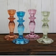 thumbnail image 2 of Colorful Glass Taper Candle Holders - 6.5H inches, 2 of 2