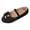 Black, variant on Womens Sparkly Rhinestones Pearl Bow Ballet Flat Bride Casual Round Toe Slip on Ballerina Dance Shoes Elegant Walking Dress Loafers for Wedding