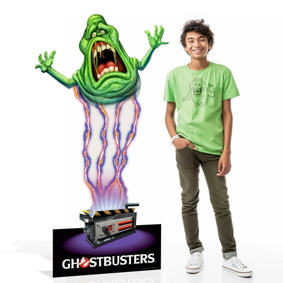 Prime Party Ghostbusters Slimer Life-Size Cardboard Standup, Photo Prop, 65" x 38"