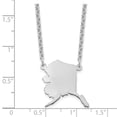 thumbnail image 2 of Auriga Fine Jewelry 925 Sterling Silver Rhodium-Plated Alaska State Necklace for Women, 2 of 5