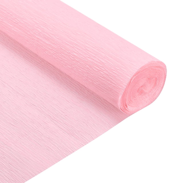 Crepe Paper Roll Crepe Paper Various Decoration 6.9ft Long 20 Inch Wide, Soft Pink