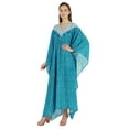 thumbnail image 3 of Moomaya Printed Caftan Gown Maxi Dress For Women Beachwear Party Kimono Cover Up Kaftan, 3 of 7