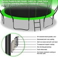 thumbnail image 2 of KOFUN Trampoline, 15FT Trampoline for Kids and Adult, Trampoline with Safety Enclosure Net, Light, Ladder, Basketball Hoop, Outdoor Trampoline, 1500LBS Weight Capacity, No Gap Design, 2 of 7