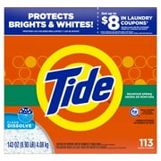 Tide Powder Laundry Detergent, Mountain Spring, 113 Loads, 143 oz