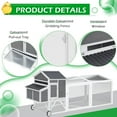 thumbnail image 5 of YODOLLA 95" Chicken Coop with Wheels, Poultry Cage Wooden Chicken Hutch Tractor with Run, Nesting Boxes, Ramps, Removable Tray, 5 of 9