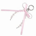 thumbnail image 3 of Bowknot Shaped Keychain Pendant Pearls Beaded Butterfly Knot Key Chain Fashionable Bow Ornament for Phones Car Key Bag, 3 of 10