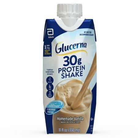 Glucerna Protein Smart Diabetic Shake, Vanilla, 11 fl oz carton, 4 Count