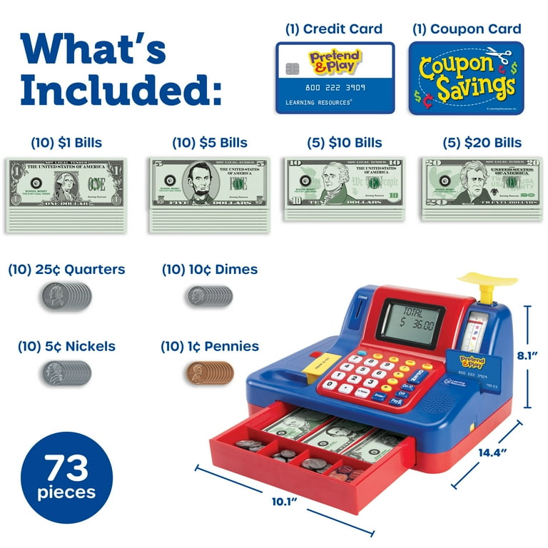Learning Resources Pretend & Play Teaching Cash Register photo 6