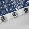 thumbnail image 4 of Manfei Exotic Style Flowers Blackout Curtains Set of 2 (52x84 Each),Rustic Damask Floral Window Curtains,Deepblue White Curtains and Drapes For Kids,Ultra Soft Home Decor, 4 of 6
