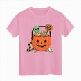 thumbnail image 4 of KPVEVIQ Halloween T-Shirt for Girls Boys Pumpkin Graphic Tee Short Sleeve Shirt Spooky Season Short Sleeve Tee Fall Top, 4 of 6