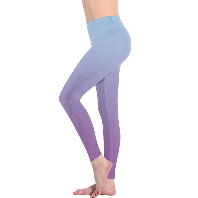 TIMIFIS Plus Size Yoga Pants for Women Workout Leggings for Women Tummys Control High Waisted Yoga Pants Gradient Color Athletic Running Cycling Tights - Spring/Summer